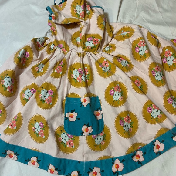 SWEET HONEY Boutique DRESS PINK/TURQUOISE SIZE 3T Floral Cottagecore Shabby Chic - Picture 13 of 13